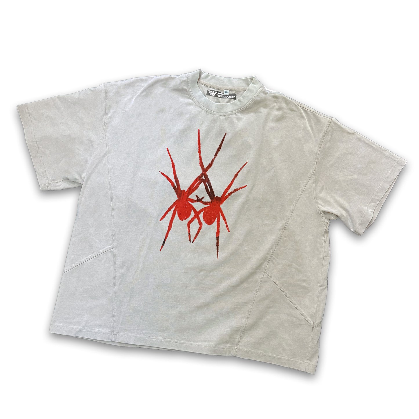 Twin SPiDER TEE (Washed Cream)