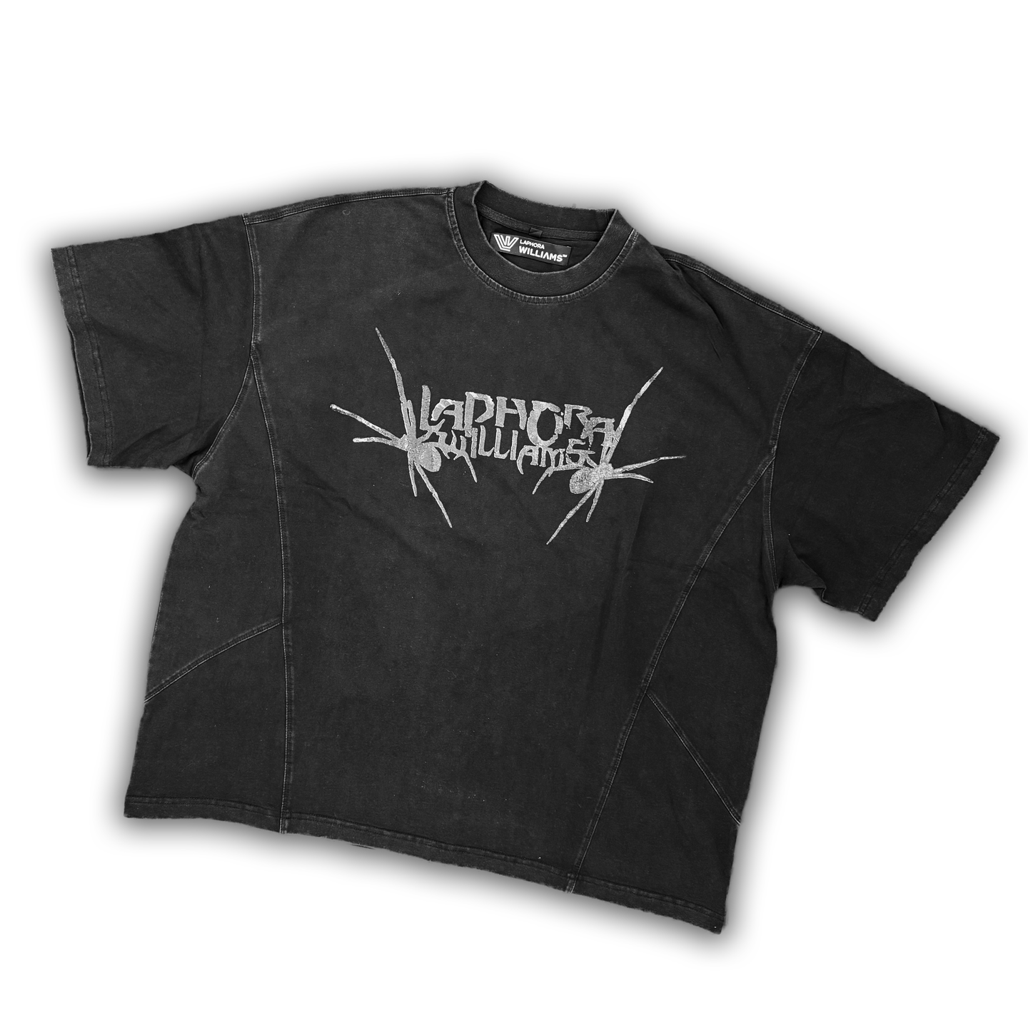 Twin SPiDER TEE (Washed Black)
